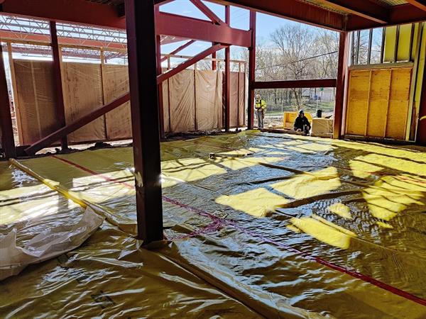 First floor prepped for pouring concrete in three-story classroom addition